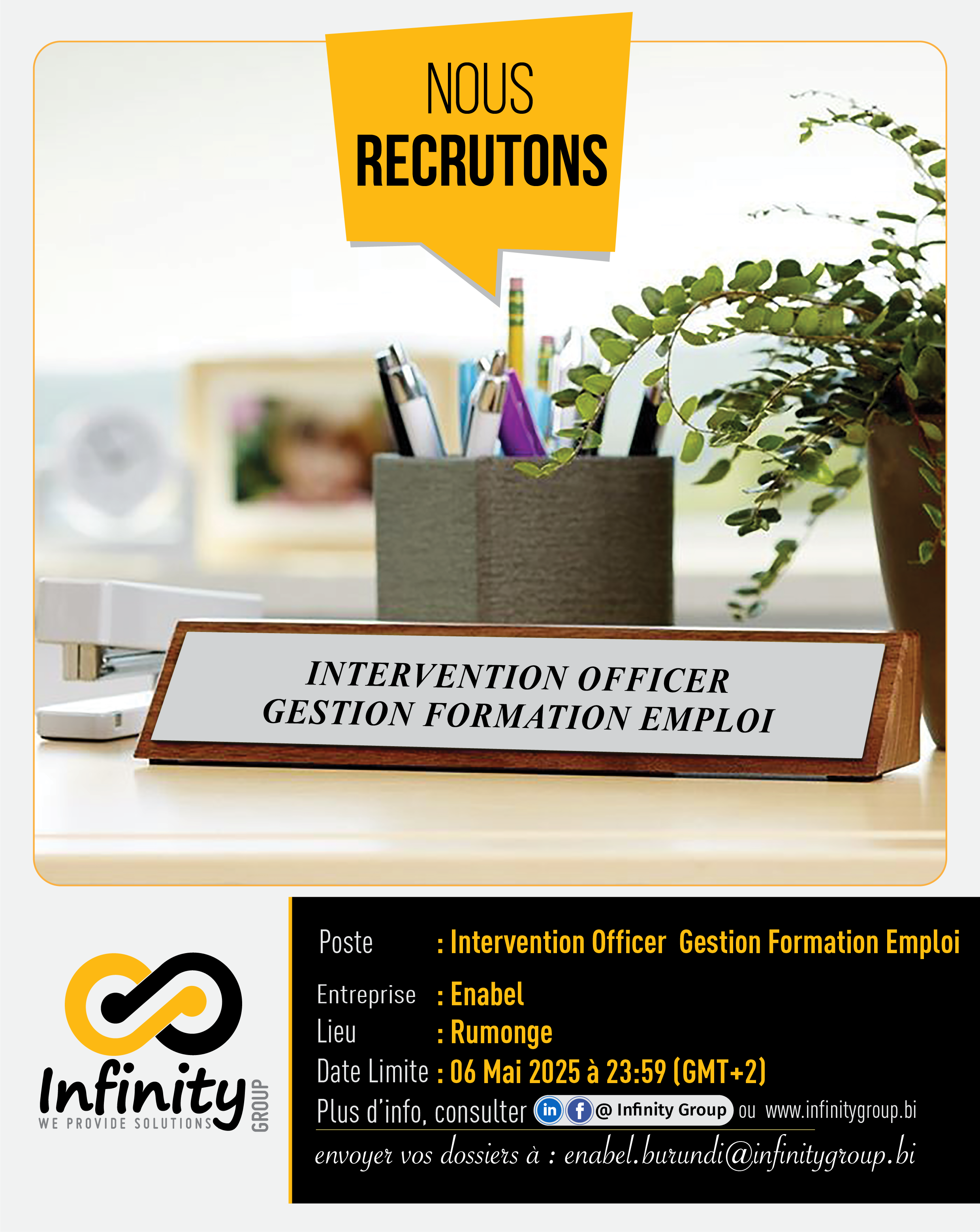 Un Intervention Officer Gestion Formation Emploi