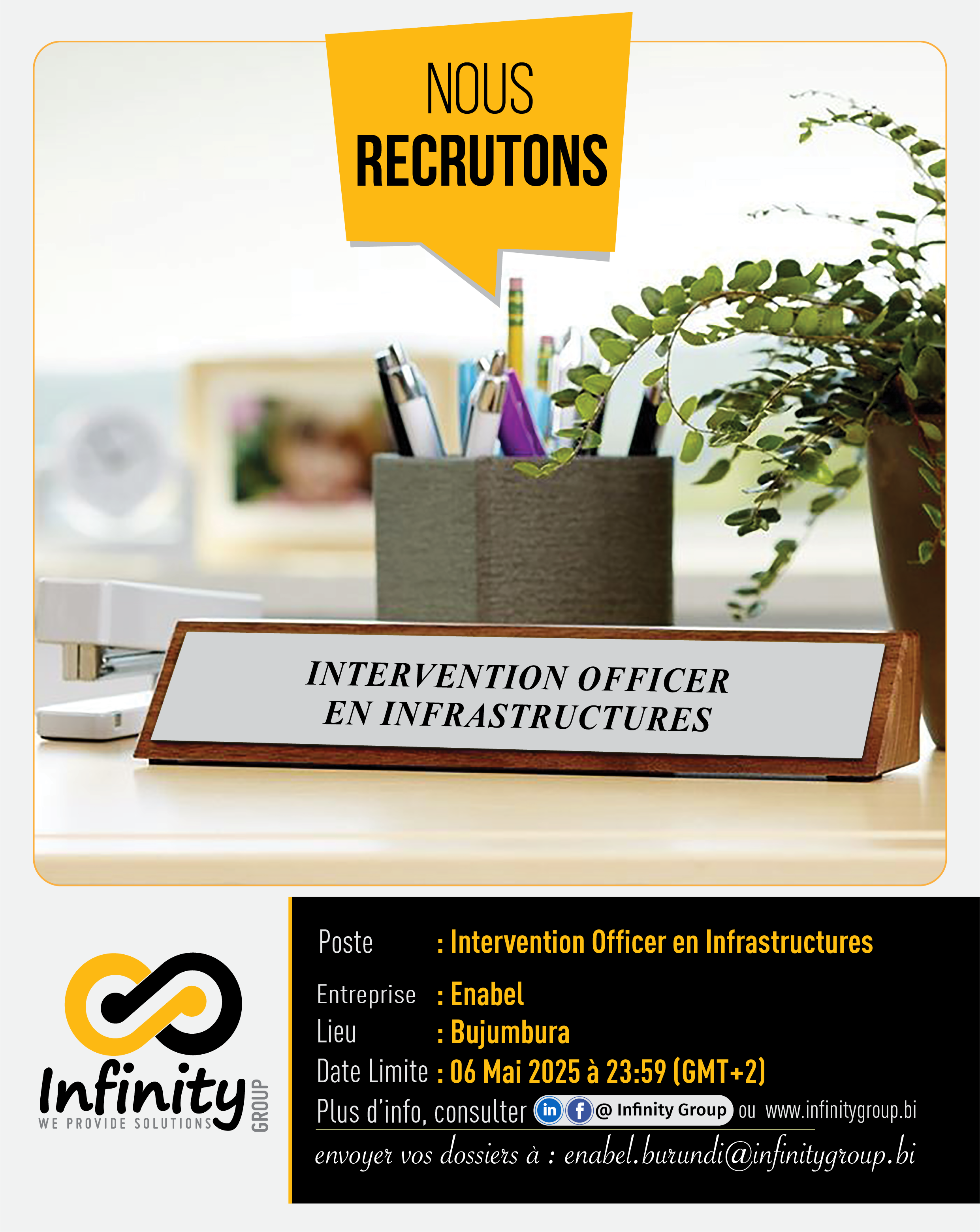 Un Intervention Officer en Infrastructures